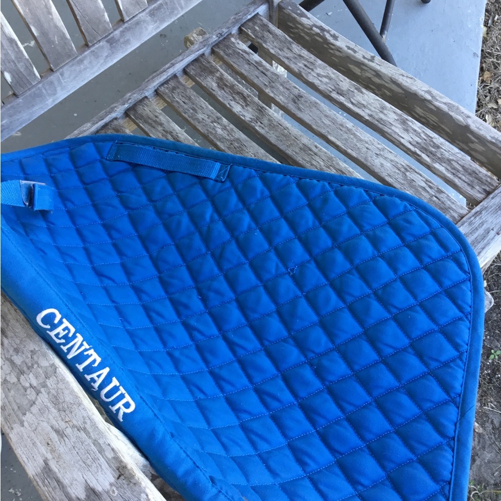 Centaur Blue Quilted English horse Saddle Pad